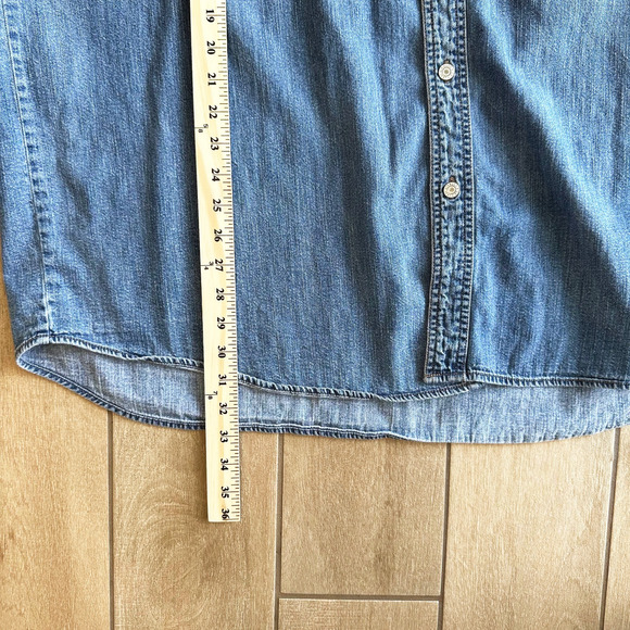 VTG Levis Mens Long Sleeve Denim Shirt XXL Western Workwear Country Classic Blue - Picture 8 of 8